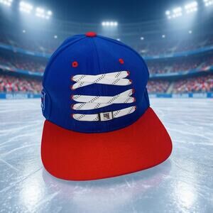 Zephyr NY Rangers Hat Lacer Collection Snapback Blue Red Skate Lace Front NHL OS